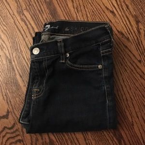 7 for All Mankind Blue Skinny Jeans